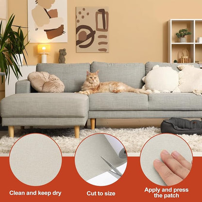 PATIKIL 70x6.2 Inch Linen Repair Tape, Repair Fabric Patch Self Adhesive Couch - Image 3