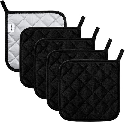 Pot Holders Cotton Made Machine Washable Heat Resistant Potholder, Pot Holder by Joyhalo
