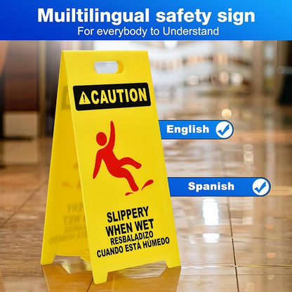 MATTHEW CLEANING 25'' Industrial Wet Floor Sign 3 Pack 2-Sided Durable - Image 7