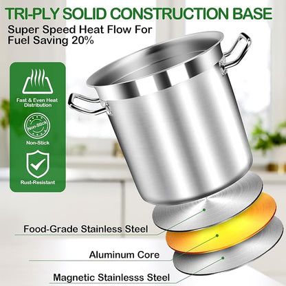 STOCKPOT Stainless Steel 24 Quart Stock Pot - Image 4
