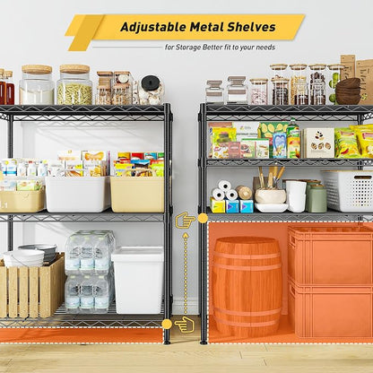Storage Shelves Adjustable Wire Shelving Metal Wire Rack Shelving Unit Storage - Image 4