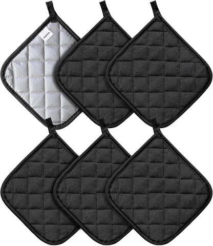 Joyhalo 6 Pack Pot Holders for Kitchen, Cotton Oven Holder by Joyhalo