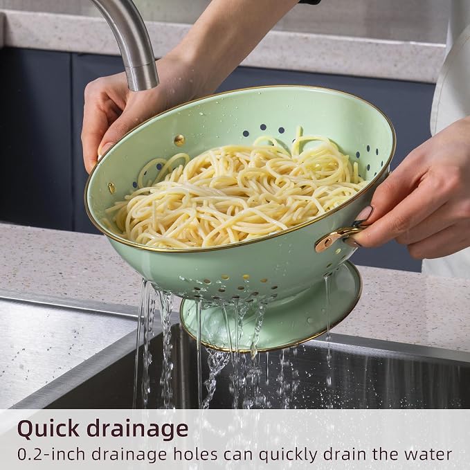 Metal Colander Set of 3, Strainer Basket - Image 3