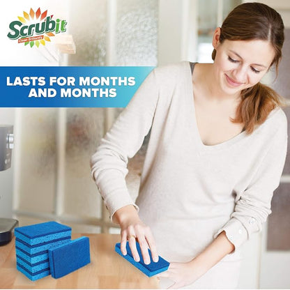 Scrubit Non-Scratch Cleaning Scrub Sponges- Scrubbing Dish Sponge Ideal - Image 3