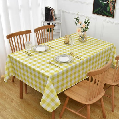 Classic Gingham Plaid Tablecloth Fabric by Essifunia
