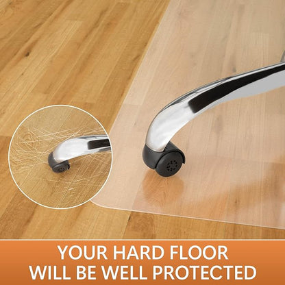 Office Chair Mat for Hardwood Floor- 44" x 58" Clear Desk Computer Chair Mat - Image 2