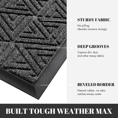 Yimobra Large Door Mat 47x24, All-Weather Waterproof Non-Slip Welcome Matt - Image 4