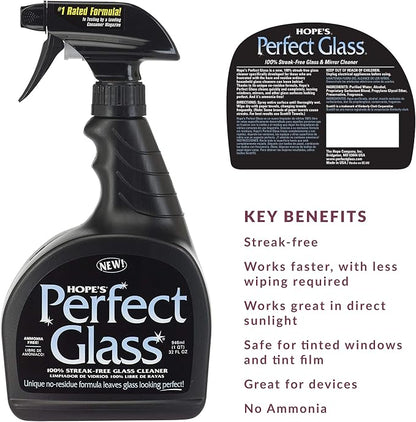 HOPE'S Perfect Glass Cleaner, Streak-Free, Ammonia-Free Window, and Shower Door - Image 2