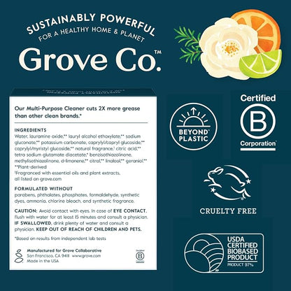 Grove Co. Multi-Purpose Cleaner, Refill Concentrate Plant-based Household - Image 7