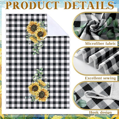 Bencailor 12 Pcs Farmhouse Sunflower Kitchen Decor and Accessories Sets 4 Black - Image 5