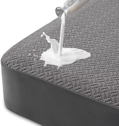Hanherry 100% Waterproof Full Size Mattress Protector, Rayon Made from Bamboo by Hanherry