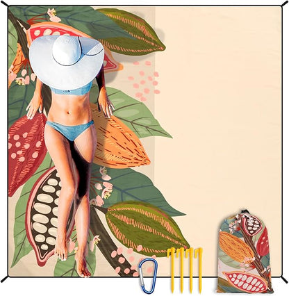 HIHOHO Beach Blanket Waterproof Sandproof Extra Large Beach Mat 79" X by HIHOHO