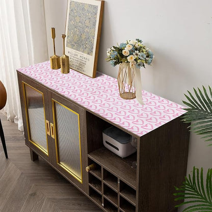 Pink Heart Drawer Liner for Cabinets, Shelf Liner Non-Adhesive and Strong - Image 8