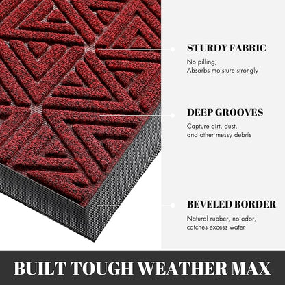 Yimobra Extra Large Door Mat 60x32, All-Weather Waterproof Non-Slip Welcome - Image 4