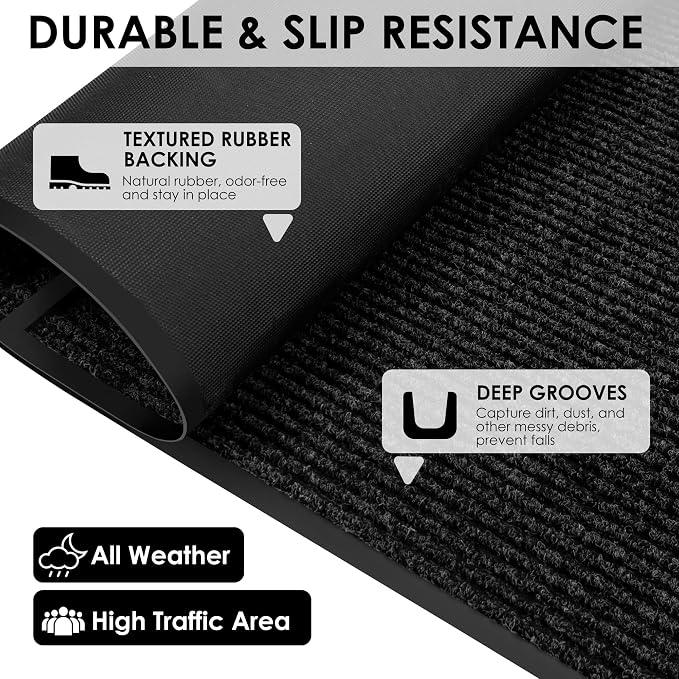 4′ x 19′ Front Door Mat Indoor Outdoor Entrance, Commercial Floor Mat Heavy - Image 7