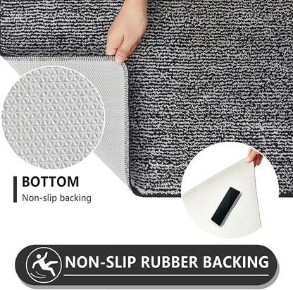REFETONE Indoor Doormat, Front Door Mat 36"x59" Absorbent Rubber Backing Non - Image 5