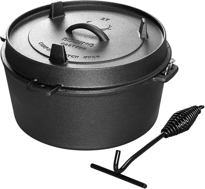 EDGING CASTING Pre-Seasoned Cast Iron Camping Dutch Ovens, Outdoor Camping by EDGINGCOOKWARE