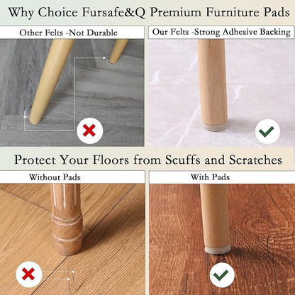 Fursafe&Q Felt Furniture Pads, Furniture Felt Pads - Image 4