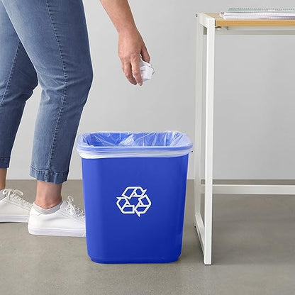 Amazon Basics Rectangular Commercial Office Wastebasket, w/Recycle Logo - Image 6