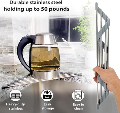 Roll Up Sponge Holder for Counter, Sink Organizer for Kitchen, Laundry Room - Image 2