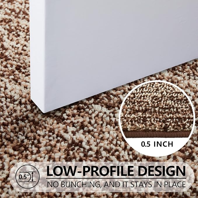 REFETONE Coffee/Brown Doormat, Indoor Non Slip Absorbent Rug - Image 4