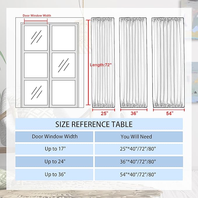 DWCN French Door Curtains – Rod Pocket Thermal Curtain - Image 4