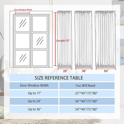 DWCN French Door Curtains – Rod Pocket Thermal Curtain - Image 4