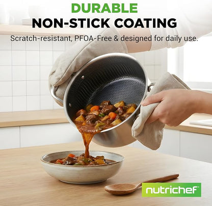 NutriChef 5 QT Stainless Steel Stew Pot - Image 3