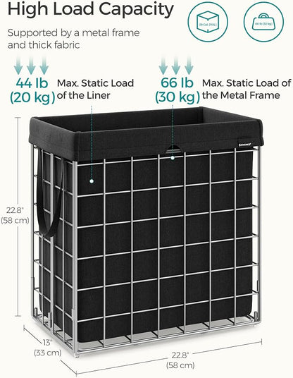 SONGMICS 29 Gal. Laundry Basket, Laundry Hamper, Collapsible Clothes Hamper - Image 5