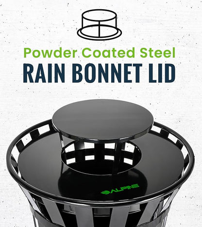 Trash can Lid for Alpine Commercial Outdoor Trash Can - Image 4