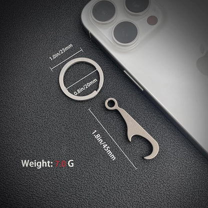 Titanium Bottle Opener, Small Keychain Beer Bottle Opener Can Opener - Image 2