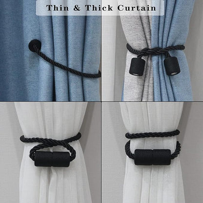 4 Pack Strong Magnetic Curtain Tiebacks Outdoor Elegant Decorative Tie Backs - Image 5