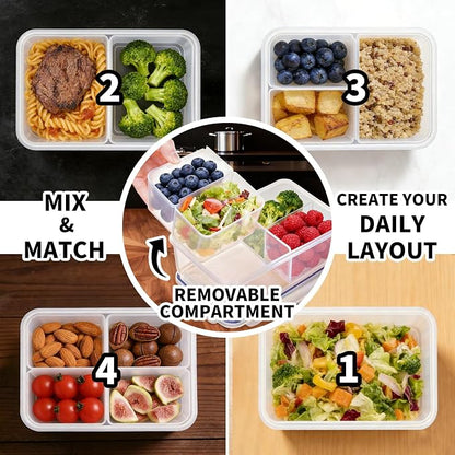 KIGI Meal Prep Containers for Adult Lunch & Snacks, Leak-Proof, BPA-free Plastic - Image 2