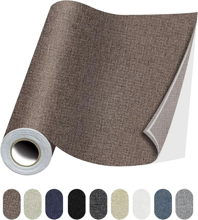 Fabric Repair Patches, 17X158 Inch Linen Repair Tape Self-Adhesive Fabric by Lifeshoon