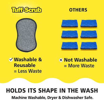 Fresh Scrub-N-Wipe Pad by Tuff-Scrub, Antimicrobial & Charcoal Foam - Image 5