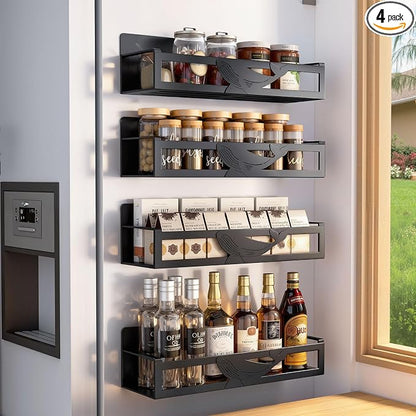 Magnetic Spice Rack for Refrigerator, Magnetic Shelf for Fridge Space Saving by AURIKAR
