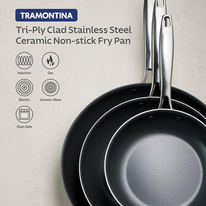 Tramontina Signature 12-Inch Tri-Ply Clad Stainless Steel Large Frying Pan - Image 5