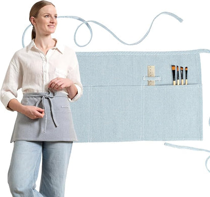 MEEMA Chef Waist Apron Cotton Fabric |Washable & Breathable Waitress & Server by MEEMA