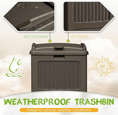 YESHOMY 2 Pack Outdoor Trash Can - Image 3