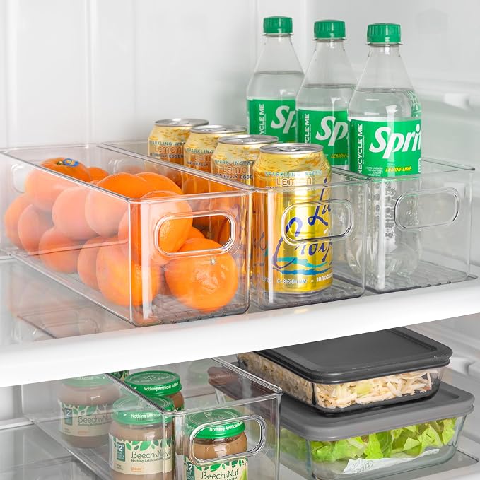 Plastic Food Storage 2 Pack Clear Container Bin - Image 6