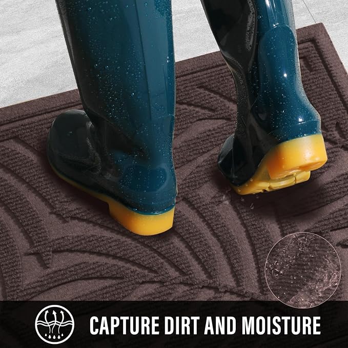Front Door Mat, Absorbent Resist Dirt Welcome Door Mat Indoor Outdoor, - Image 3