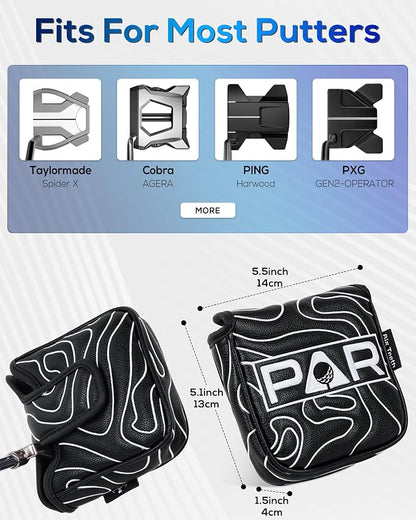 Big Teeth Golf Club Covers Full Set Driver Headcover Fairway Wood Hybrid Golf - Image 6