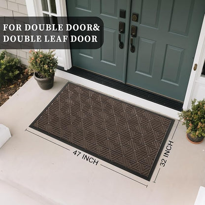 Yimobra Large Door Mat 47x32, All-Weather Waterproof Non-Slip Welcome Matt - Image 2