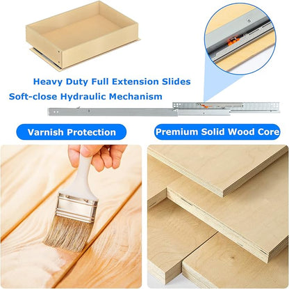 WelFurGeer Soft Close Pull Out Cabinet Organizer, Cabinets Roll Out Drawers - Image 5
