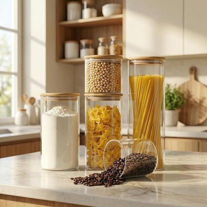 Multi Size - 5 Pack Glass Jars - Image 2
