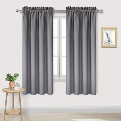 DWCN Grey Room Darkening Blackout Curtains by DWCN