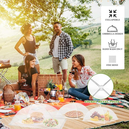 7 Pack Food Covers for Outside Mesh, Food Nets for Outdoors Large Food Covers - Image 6