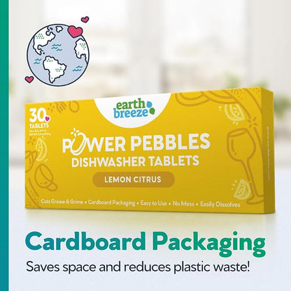 Earth Breeze Power Pebbles Dishwasher Tablets, Tough on Grease, Gentle on Dishes - Image 4