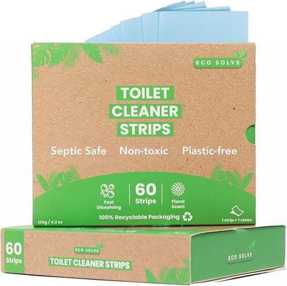 Natural Toilet Bowl Cleaner Strips, Eco-friendly, Septic Safe, Removes Odors & by EcoSolve