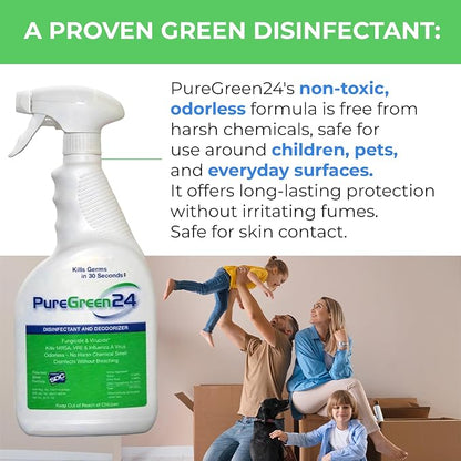 PureGreen24 Safe & Effective Disinfectant. Kills Deadly Germs including RSV - Image 6